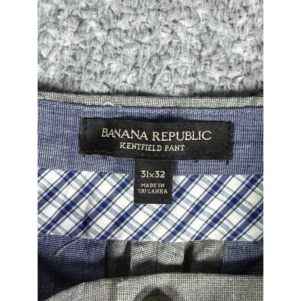 Banana Republic Pants Mens 31x32 Kentfield Chino Straight Flat Front Gray Cotton
